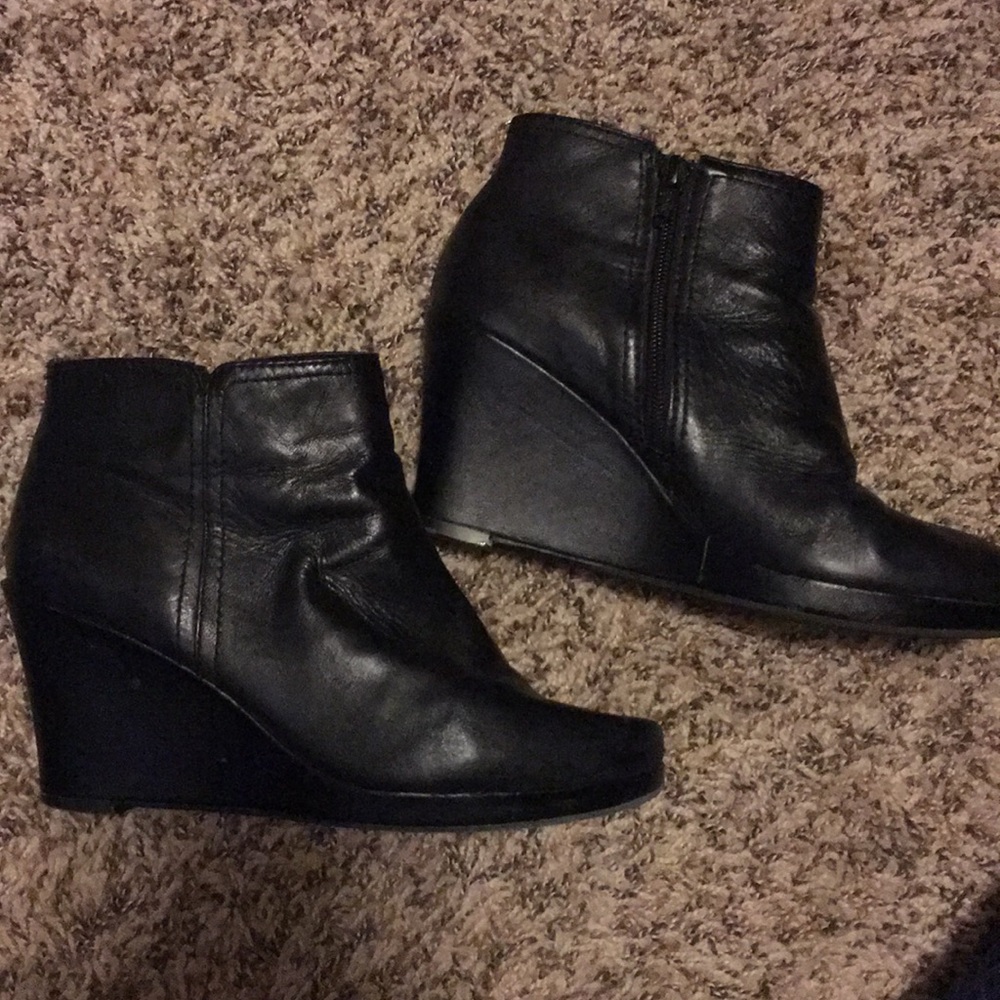 Nine West Black Wedge Booties